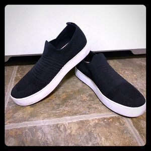 Black Slide On Sneakers